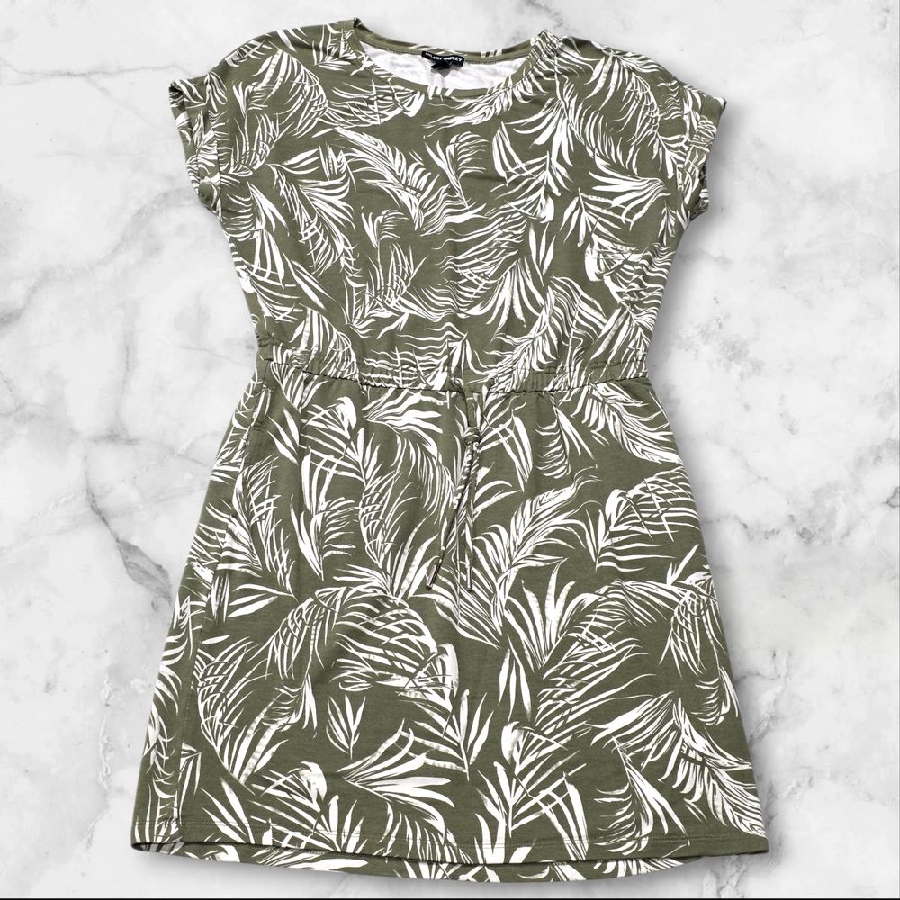 Hilary Radley Tropical Olive White Dress Size S-A72